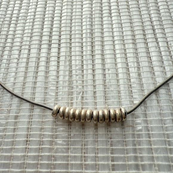 Silpada Retired Sterling Disc Bead Necklace – 16” - Picture 4 of 8